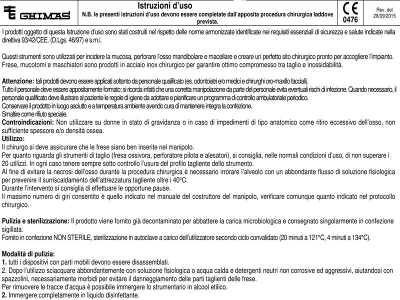 ISTRUZIONI D'USO